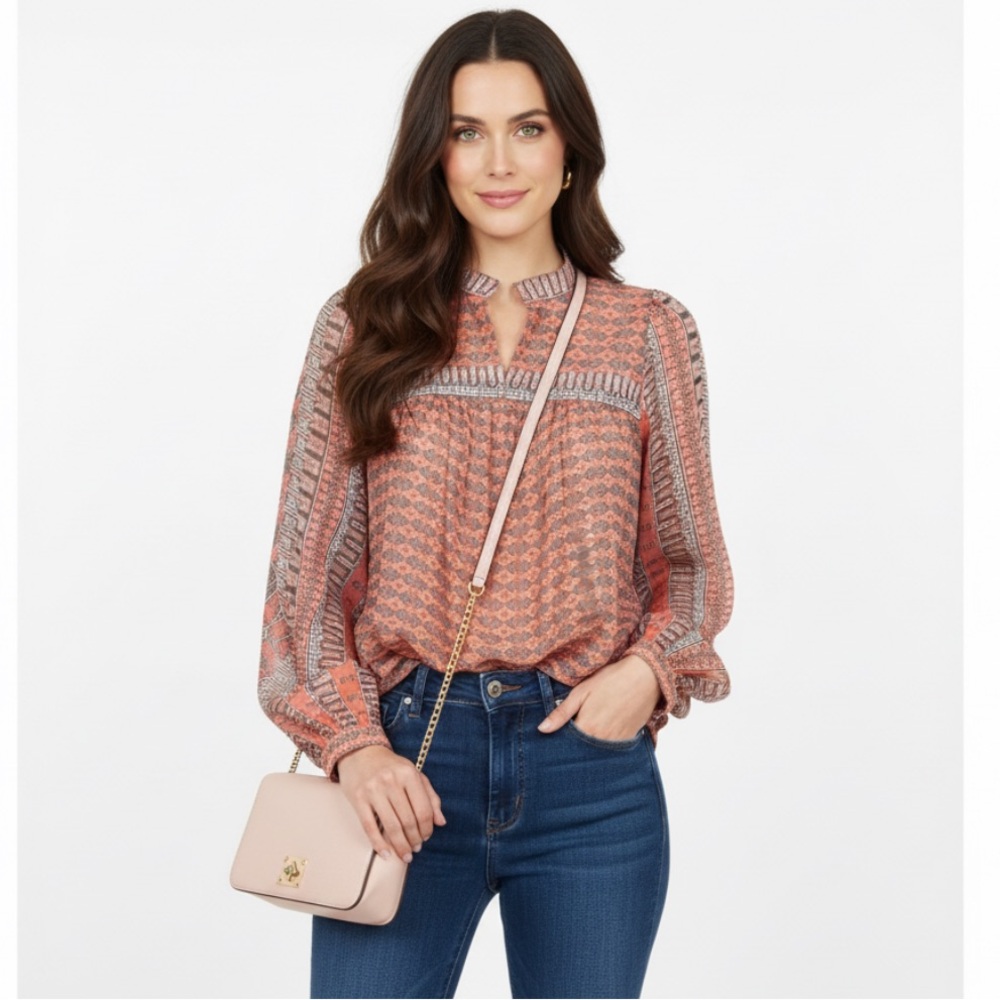 Lucky Brand Women's Long Sleeve Blouse